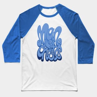 Manchester lettering - Baby Blue Baseball T-Shirt